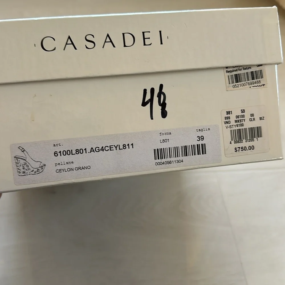 Casadei gold wedge with rhinestones size 39 - Picture 5 of 7